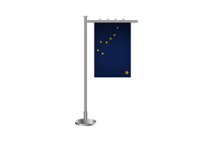 3d Alaska Standing Flag flag