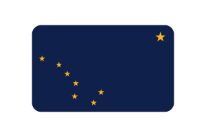 Alaska Flag Triangle Rounded Shape flag