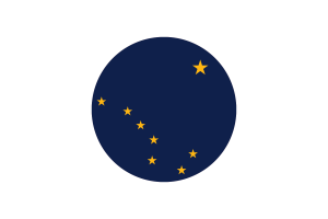 Alaska Flag Circle Vector Free flag