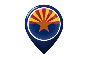 Arizona Flag Map Pin Icon flag