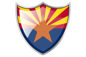 Shield with Flag of Arizona flag