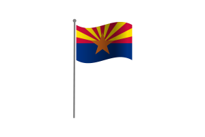 Waving Flag of Arizona flag