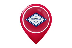 Arkansas Flag Map Pin Icon flag