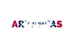 Arkansas Text Art flag
