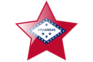Arkansas Flag Star Icon flag