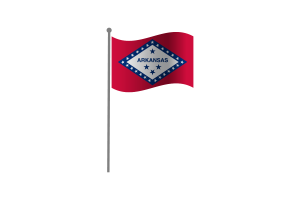 Waving Flag of Arkansas flag