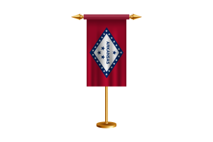 Arkansas Ceremonial Flag Vector Free flag