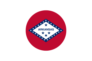 Arkansas Flag Circle Vector Free flag