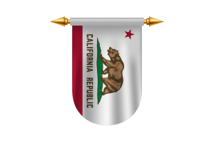 Imagens Vetoriais do Emblema da Bandeira da Califórnia flag