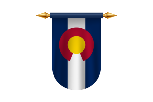 Imagens Vetoriais do Emblema da Bandeira do Colorado flag