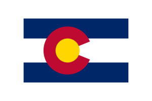 Ilustração Vetorial da Bandeira do Colorado em Triângulo flag