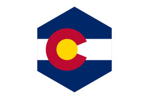 Bandeira do Colorado Forma Hexágono flag