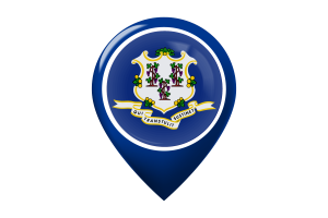 Connecticut Flag Map Pin Icon flag