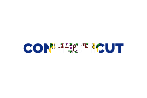 Connecticut Text Art flag