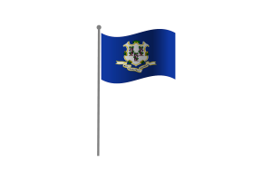 Waving Flag of Connecticut flag
