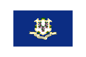 Connecticut Flag Triangle Vector Illustration flag