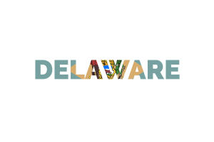 Arte de Texto de Delaware flag