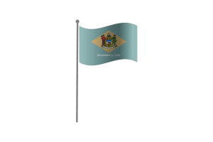 Bandeira de Delaware Ondulante flag