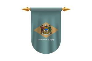 Imagens Vetoriais da Bandeira de Delaware flag