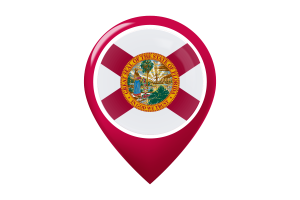 Florida Flag Map Pin Icon flag