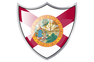 Shield with Flag of Florida flag