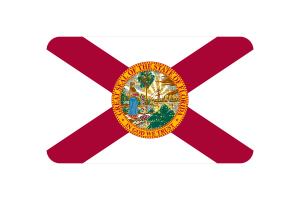 Florida Flag Triangle Rounded Shape flag