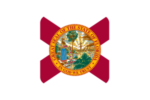 Florida Flag Square Rounded Shape flag