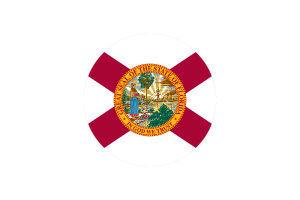 Florida Flag Circle Vector Free flag