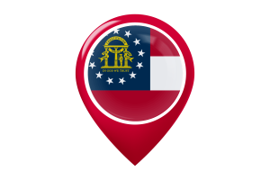 Ícone de Pin de Mapa da Bandeira da Geórgia flag