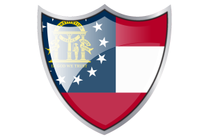 Escudo com a Bandeira da Geórgia flag