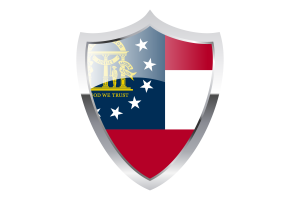 Bandeira da Geórgia com Escudo Medieval flag