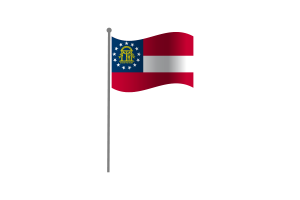 Bandeira da Geórgia Ondulante flag