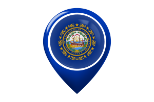 New Hampshire-Flagge Karte Pin-Icon flag