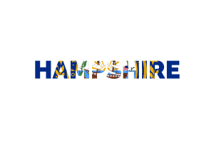 New Hampshire Textkunst flag