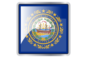 Quadratisches Icon der New Hampshire-Flagge flag