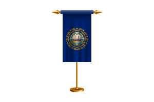Zeremonielle New Hampshire-Flagge Vektor kostenlos flag