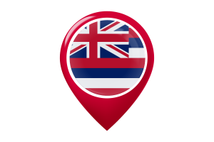 Hawaii Flag Map Pin Icon flag