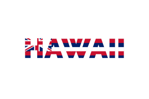 Hawaii Text Art flag