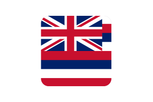 Hawaii Flag Square Rounded Shape flag