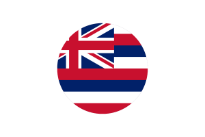 Hawaii Flag Circle Vector Free flag