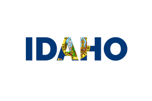 Idaho Text Art flag