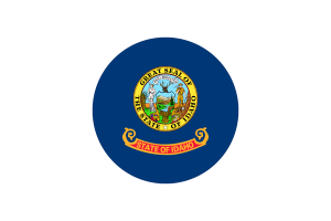 Idaho Flag Circle Vector Free flag