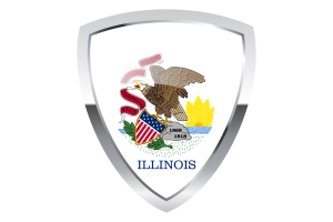 Bandera del Escudo de Illinois flag