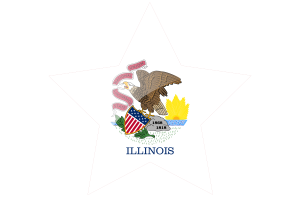 Ícono de Estrella de la Bandera de Illinois flag