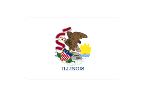 Bandera de Illinois Forma Triangular Redondeada flag