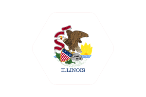 Ilustración Vectorial de la Bandera de Illinois flag