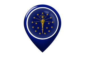 Indiana Flag Map Pin Icon flag