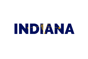 Indiana Text Art flag