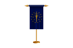 Indiana Ceremonial Flag Vector Free flag