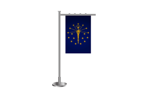 3d Indiana Standing Flag flag